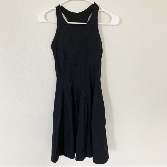 Lululemon Court Crush Tennis Dress in Black Sz 4 - Picture 5 of 9